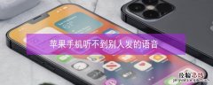 iPhone手机听不到别人发的语音