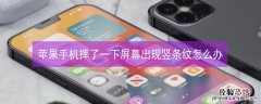 iPhone手机摔了一下屏幕出现竖条纹怎么办