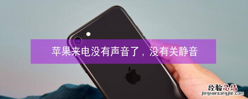 iPhone来电没有声音了,没有关静音