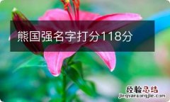 熊国强名字打分118分