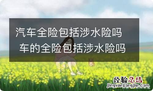 汽车全险包括涉水险吗 车的全险包括涉水险吗