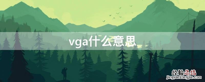 vga什么意思