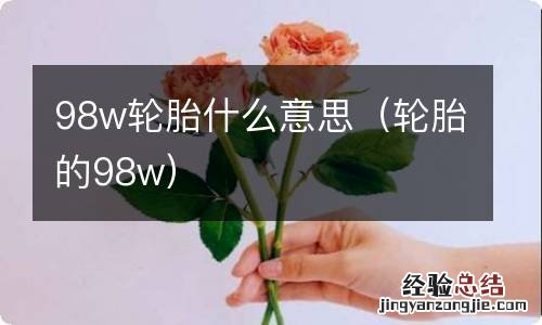 轮胎的98w 98w轮胎什么意思