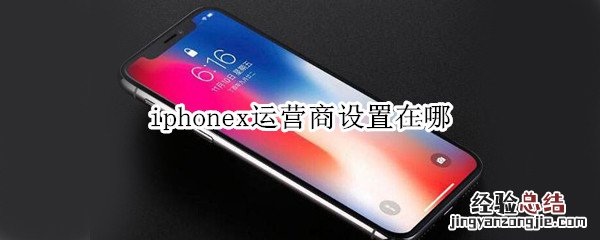 iphonex运营商设置在哪