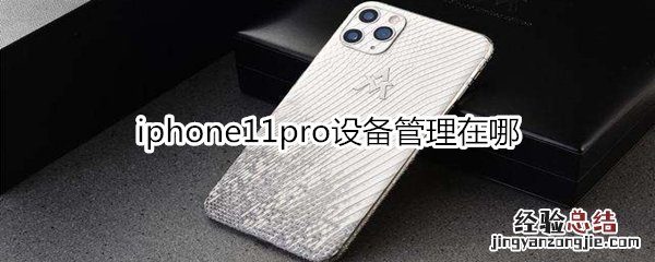 iphone11pro设备管理在哪