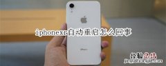 iphonexr自动重启怎么回事