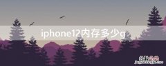 iPhone12内存多少g