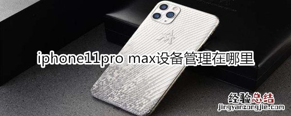 iphone11pro max设备管理在哪里