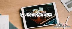 ipad抬起唤醒在哪里