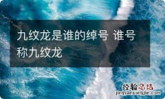 九纹龙是谁的绰号 谁号称九纹龙