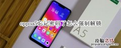 oppoa5忘记密码了怎么强制解锁