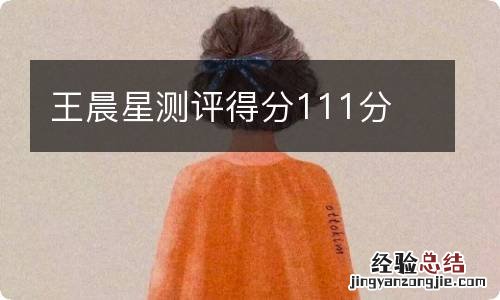 王晨星测评得分111分