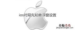 ios对局先知悬浮窗设置