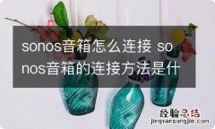 sonos音箱怎么连接 sonos音箱的连接方法是什么