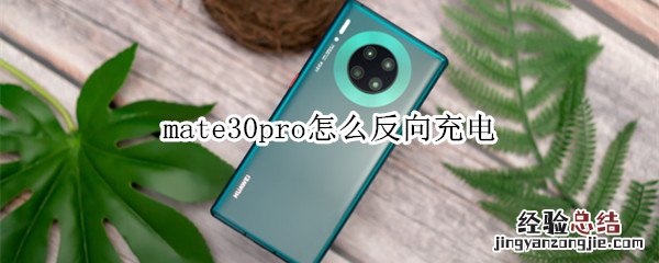 mate30pro怎么反向充电