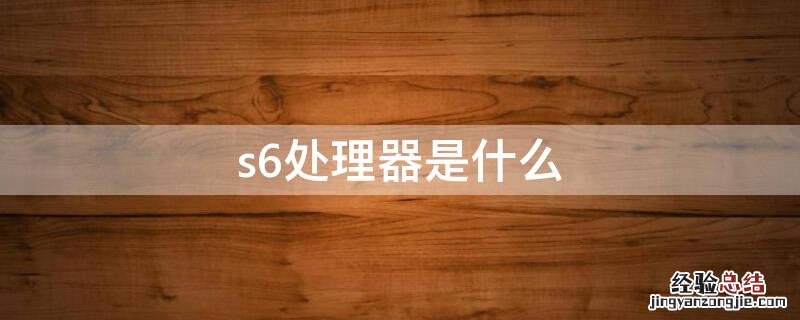 s6处理器是什么