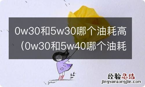 0w30和5w40哪个油耗高 0w30和5w30哪个油耗高