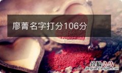 廖菁名字打分106分