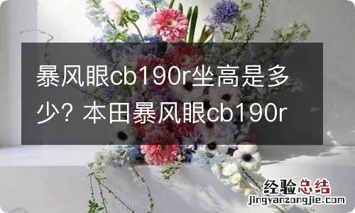 暴风眼cb190r坐高是多少? 本田暴风眼cb190r座高