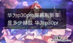 华为p30pro屏幕刷新率是多少赫兹 华为p30pro屏幕刷新率为多少