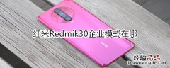 红米Redmik30企业模式在哪