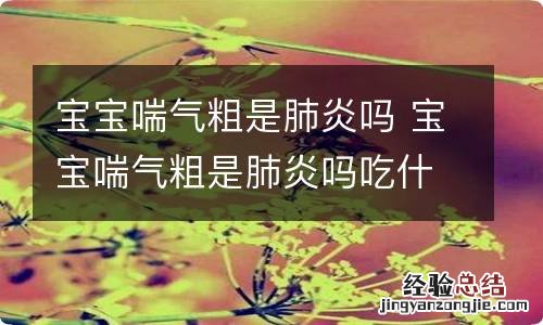 宝宝喘气粗是肺炎吗 宝宝喘气粗是肺炎吗吃什么药