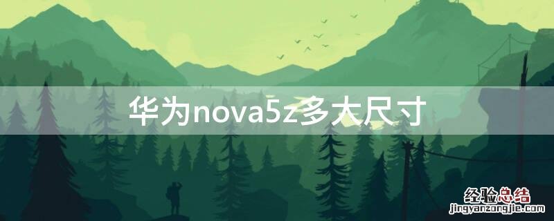 华为nova5z多大尺寸