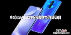 红米Redmik30在哪找开发者选项