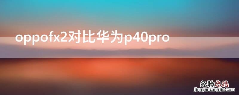 oppofx2对比华为P40