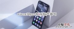 vivox30pro有双扬声器吗