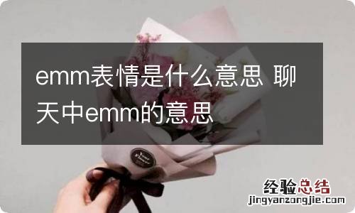 emm表情是什么意思 聊天中emm的意思