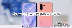 vivo x30怎么关闭系统自动更新