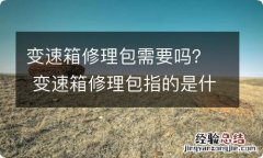 变速箱修理包需要吗？ 变速箱修理包指的是什么