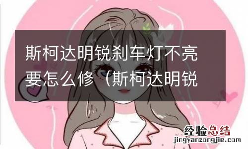 斯柯达明锐刹车灯不亮要怎么修视频 斯柯达明锐刹车灯不亮要怎么修