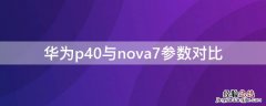 华为p40与nova7参数对比