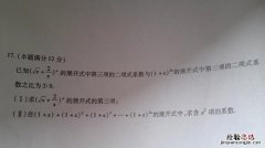 二项式展开式系数之和怎么求