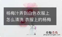 杨梅汁弄到白色衣服上怎么清洗 衣服上的杨梅汁怎么洗