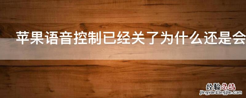 iPhone语音控制已经关了为什么还是会出来