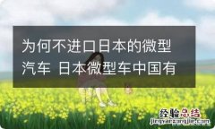 为何不进口日本的微型汽车 日本微型车中国有卖吗?