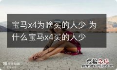 宝马x4为啥买的人少 为什么宝马x4买的人少