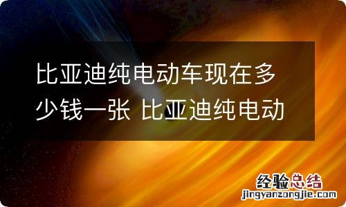 比亚迪纯电动车现在多少钱一张 比亚迪纯电动车现在多少钱一张电池