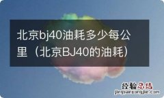 北京BJ40的油耗 北京bj40油耗多少每公里