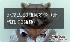 北汽BJ80油耗 北京BJ80油耗多少