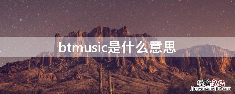 btmusic是什么意思 BTMUSIC是什么意思