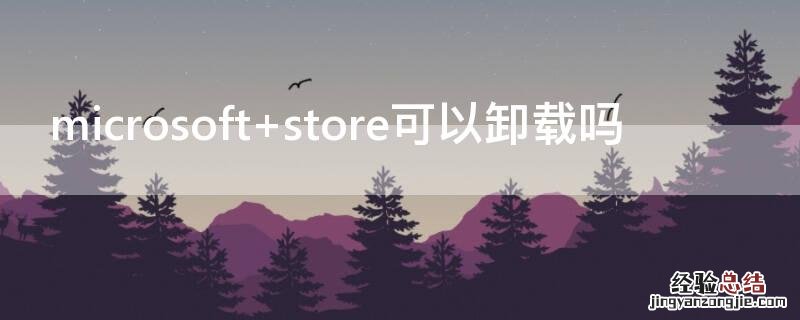 microsoft store可以卸载吗