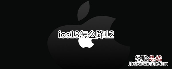 ios13怎么降12