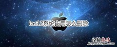 ios12系统占用怎么删除