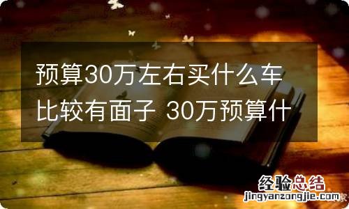 预算30万左右买什么车比较有面子 30万预算什么车最有面子