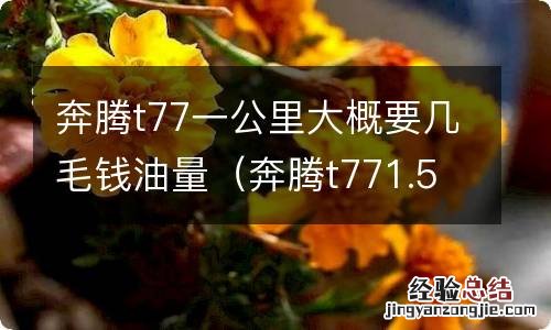 奔腾t771.5t油耗多少钱一公里 奔腾t77一公里大概要几毛钱油量