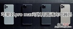 苹果11pro max可以用普通充电器吗